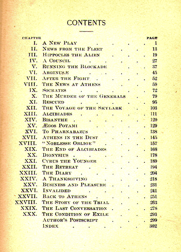 [Contents] from Callias - The Fall of Athens by Alfred J. Church