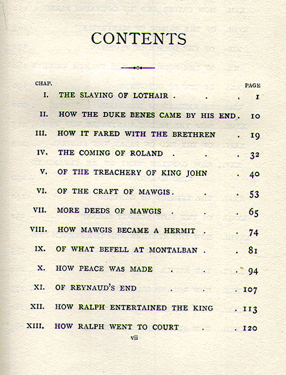 [Contents, Page 1 of 3] from Stories of Charlemagne  by Alfred J. Church