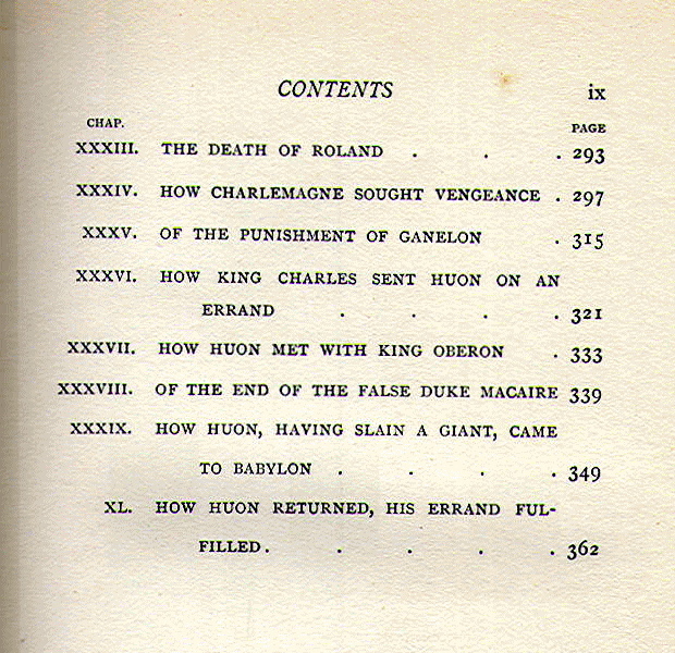 [Contents, Page 3 of 3] from Stories of Charlemagne  by Alfred J. Church
