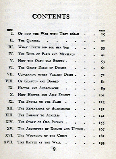 [Contents Page 1 of 2] from Iliad for Boys and Girls by Alfred J. Church