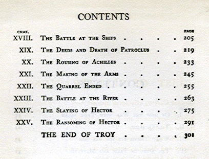[Contents Page 2 of 2] from Iliad for Boys and Girls by Alfred J. Church