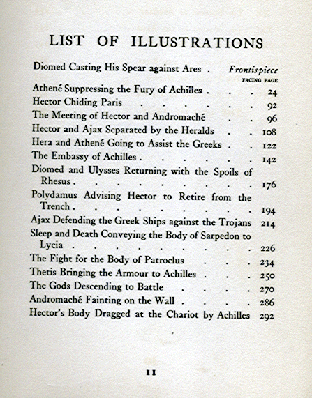 [List of Illustrations] from Iliad for Boys and Girls by Alfred J. Church