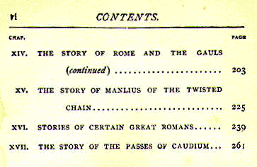 [Contents, Page 2 of 2] from Stories From Livy by Alfred J. Church
