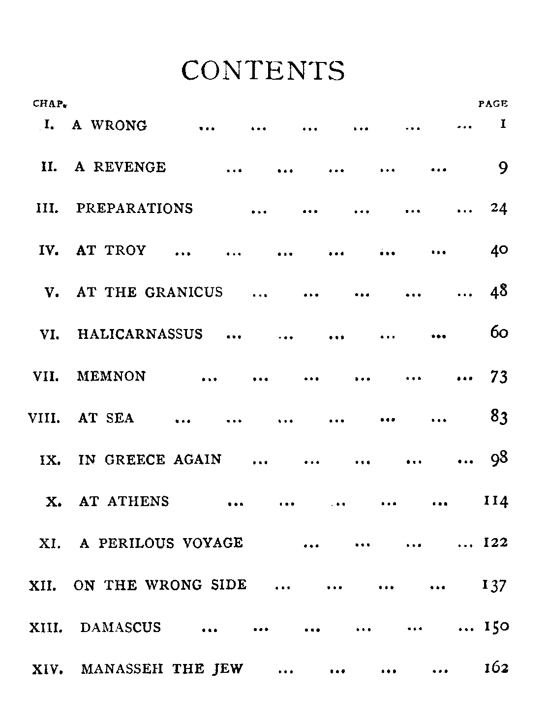 [Contents Page 1 of 2] from Young Macedonian by Alfred J. Church