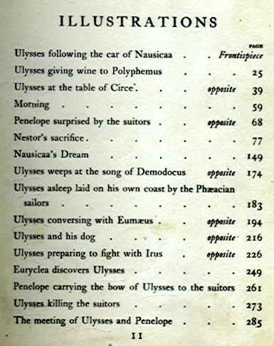 [List of Illustrations] from Odyssey for Boys and Girls by Alfred J. Church