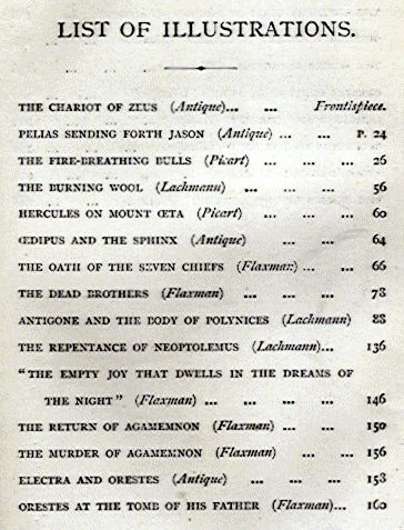 [List of Illustrations] from Stories from Greek Tragedians by Alfred J. Church