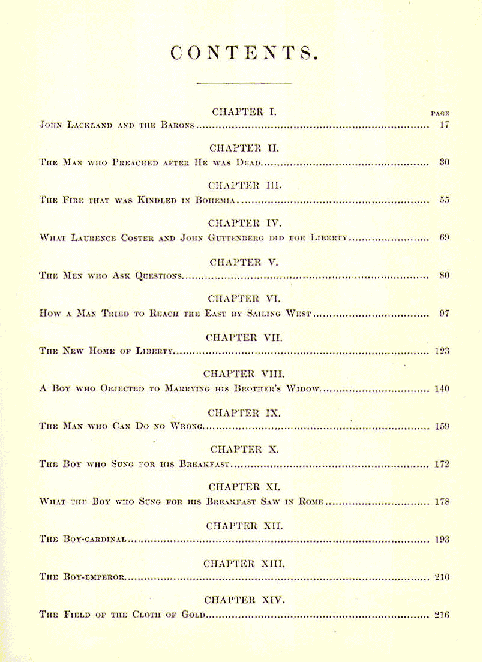 [Contents, Page 1 of 2] from The Story of Liberty by Charles Coffin