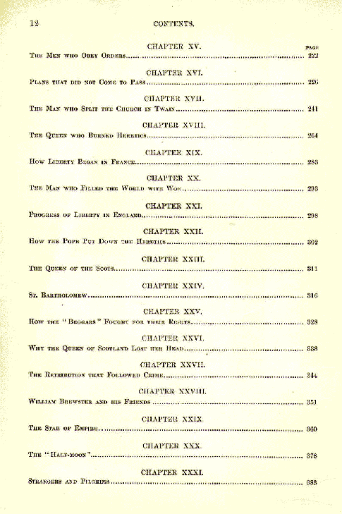 [Contents, Page 2 of 2] from The Story of Liberty by Charles Coffin