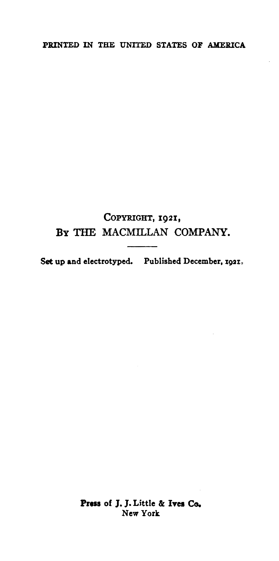 [Copyright Page] from Golden Fleece by Padraic Colum