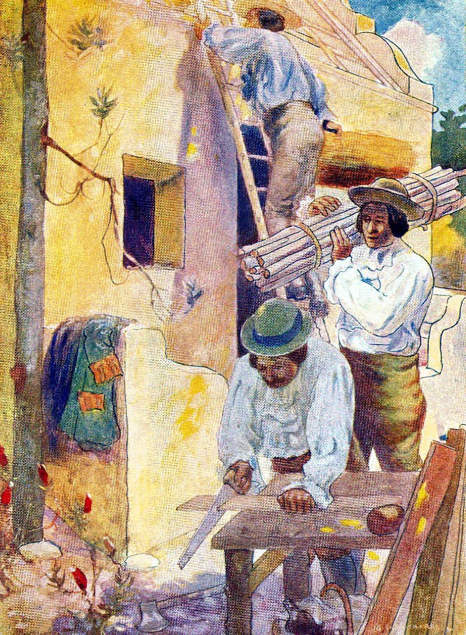 Huguenots building homes