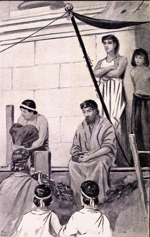 Slaves for sale in Ancient Greece
