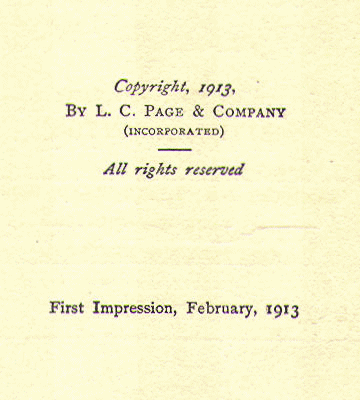 [Copyright Page] from Our Little Roman Cousin by Julia D. Cowles