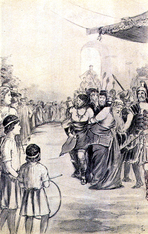 [Illustration] from Our Little Roman Cousin by Julia D. Cowles