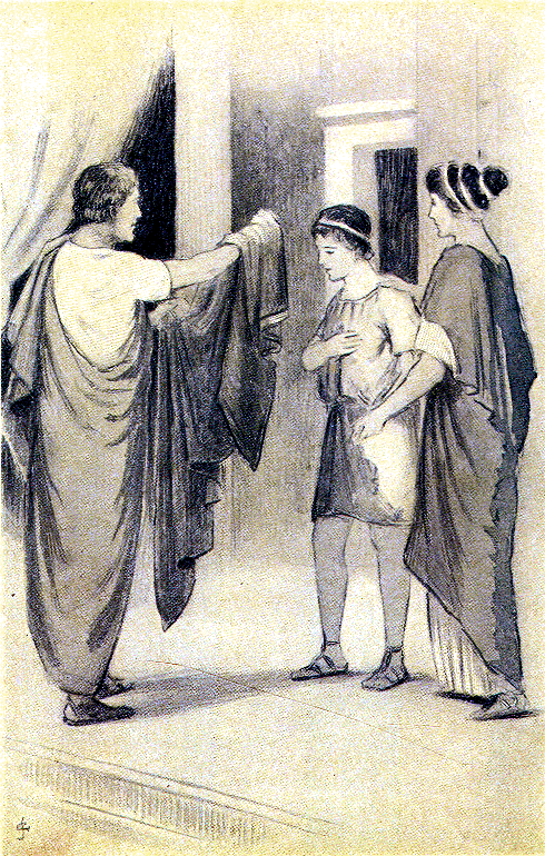 [Illustration] from Our Little Roman Cousin by Julia D. Cowles