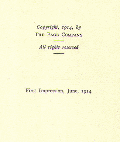 [Copyright Page] from Our Little Spartan Cousin by Julia D. Cowles