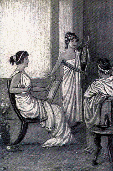 [Illustration] from Our Little Spartan Cousin by Julia D. Cowles