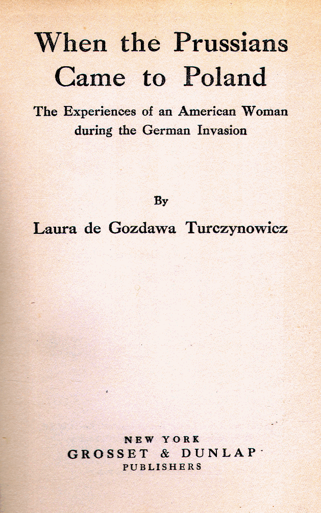 [Title Page] from Prussians Came to Poland by L. DeGozdawa