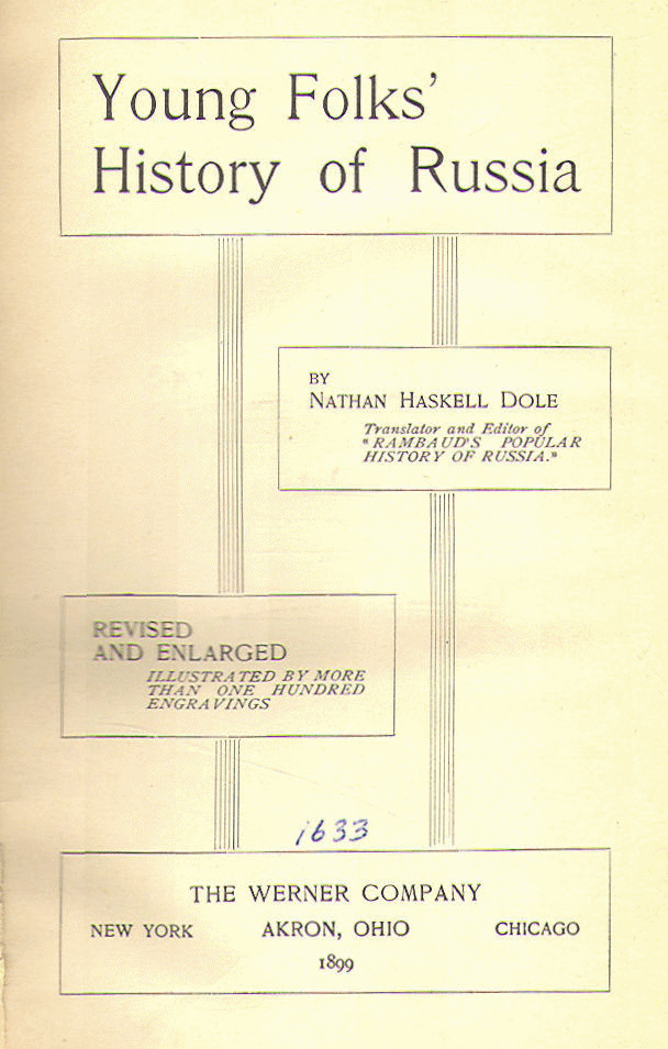 [Title Page] from History of Russia by Nathan Dole