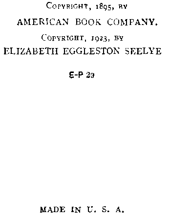 [Copyright Page] from Great Americans by Edward Eggleston