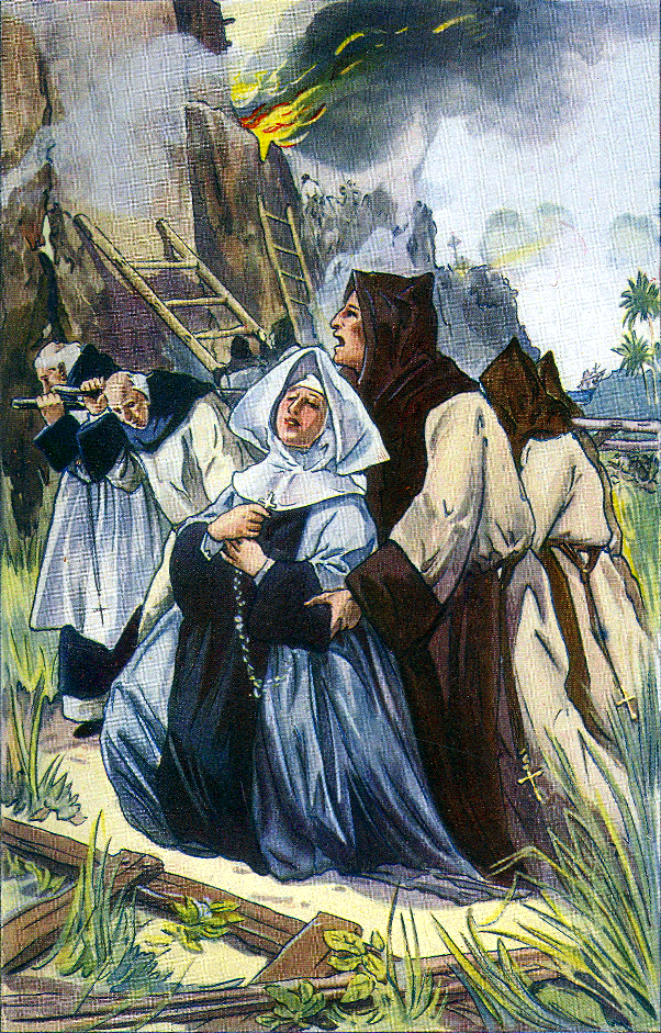 Nuns and priests are used as human shields.