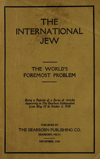 [Cover] from The International Jew by Henry Ford