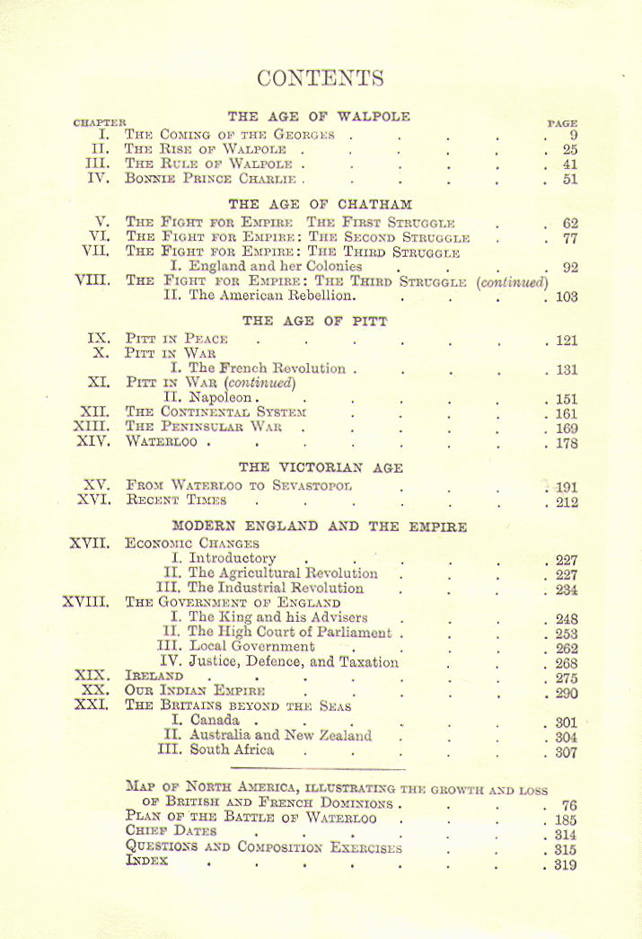 [Contents] from The Hanoverians by C. J. B. Gaskoin