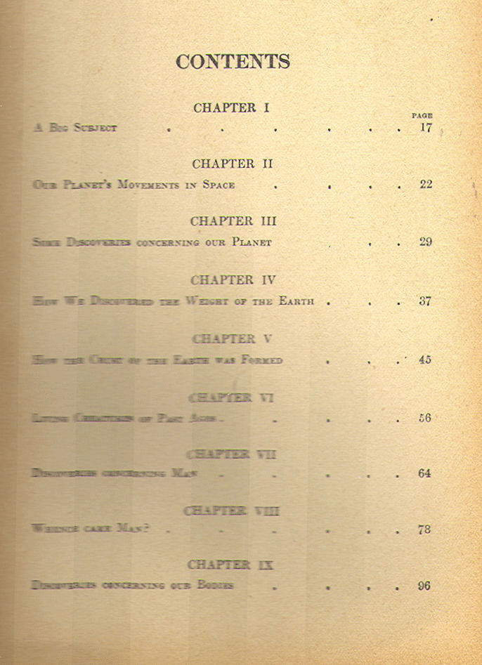 [Contents, Page 1 of 2] from Scientific Discoveries by Charles Gibson