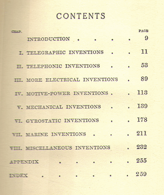 [Contents] from Twentieth Century Inventions by Charles Gibson