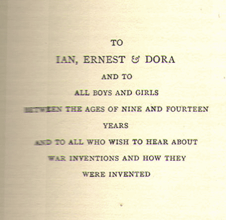 [Dedication] from War Inventions by Charles Gibson