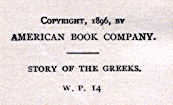 [Copyright] from The Story of the Greeks by Helene Guerber