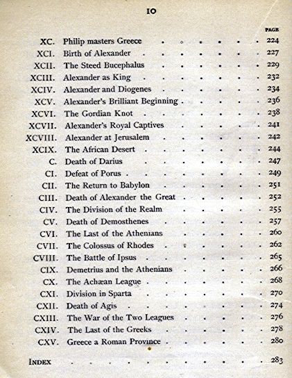 [Contents (continued)] from The Story of the Greeks by Helene Guerber