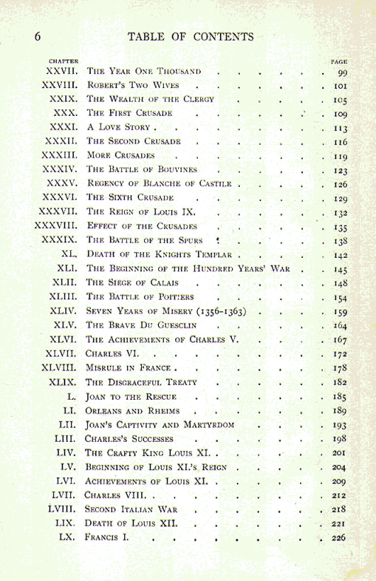 [Contents, page 2 of 3] from The Story of Old France by Helene Guerber
