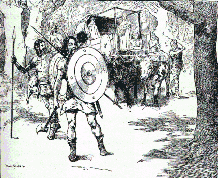 Barbarians invading Gaul