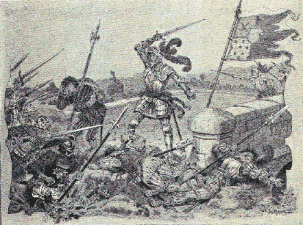 Bayard holding the Bridge