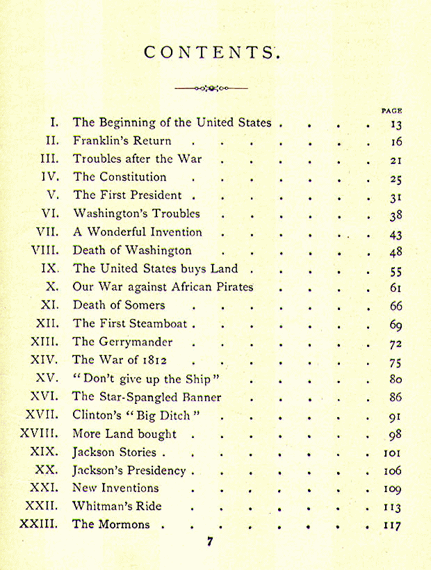 [Contents, page 1 of 3] from Story of the Great Republic by Helene Guerber