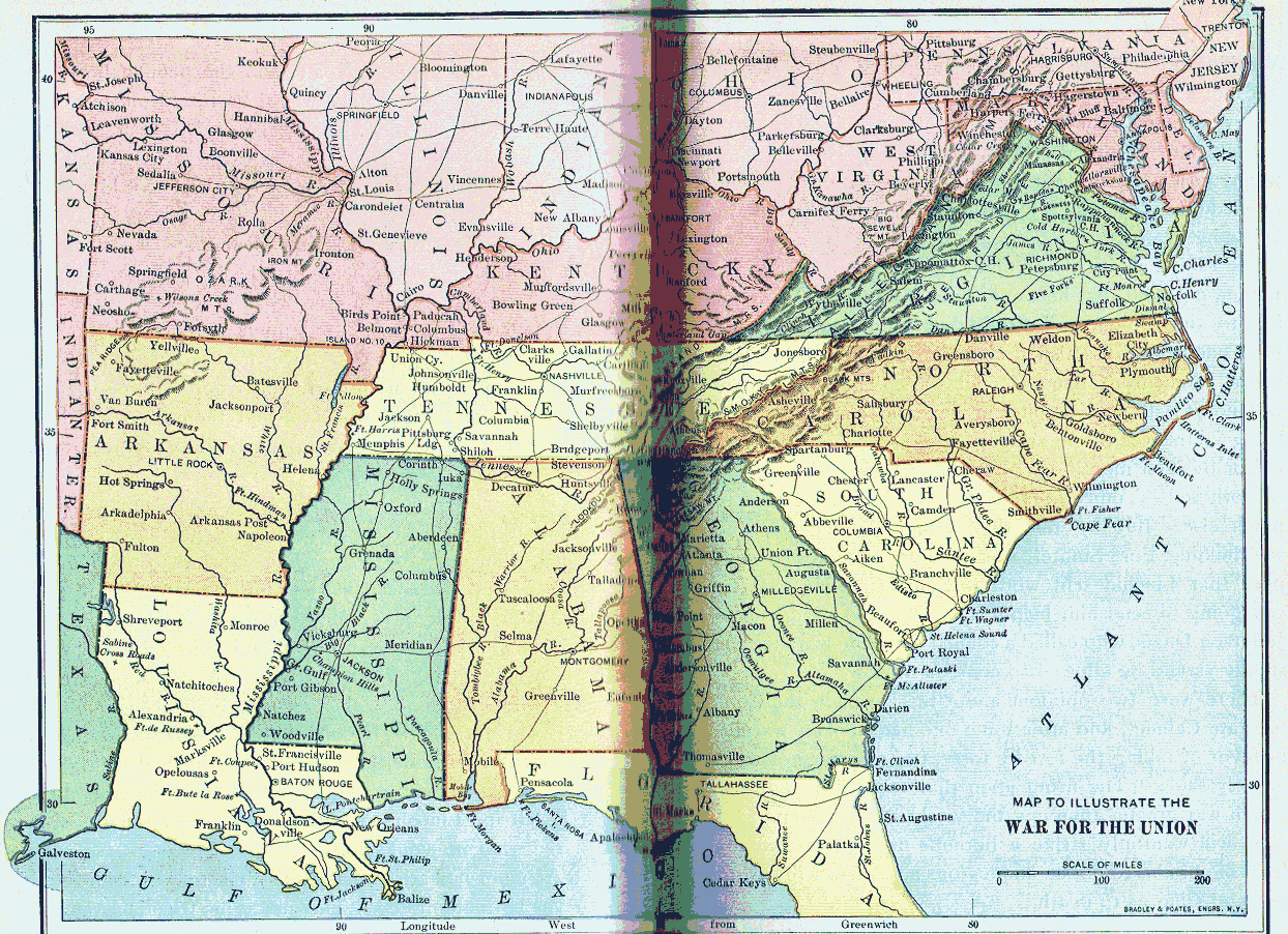 Map of the Southeast U.S. Southeast