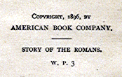[Copyright] from Story of the Romans by Helene Guerber