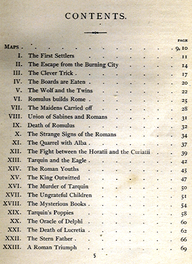 [Contents (continued)] from Story of the Romans by Helene Guerber