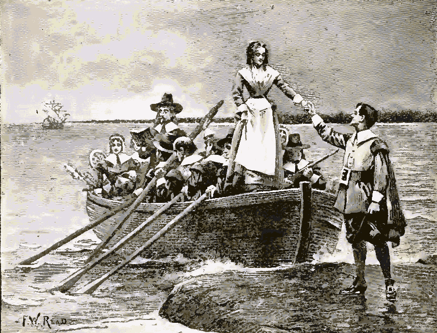 Landing on Plymouth Rock