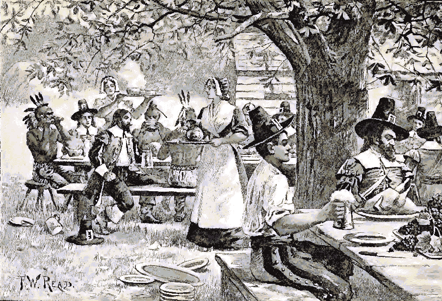 The first Thanksgiving Dinner