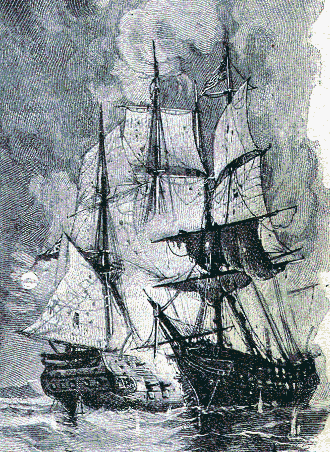 The Bonhomme Richard and the Serapis