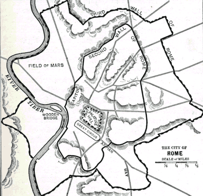 [Illustration] from City of the Seven Hills by S. B. Harding