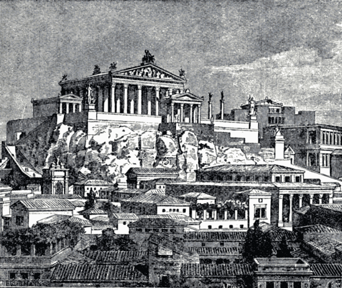 [Illustration] from City of the Seven Hills by S. B. Harding