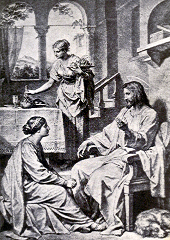 jesus with mary and martha at bethany