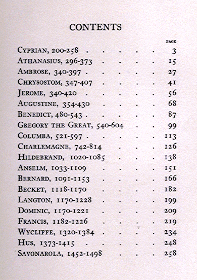 [Contents] from Saints and Heroes - I by George Hodges