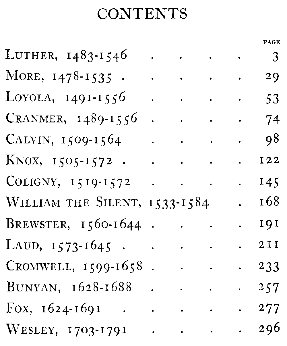 [Contents] from Saints and Heroes - II by George Hodges