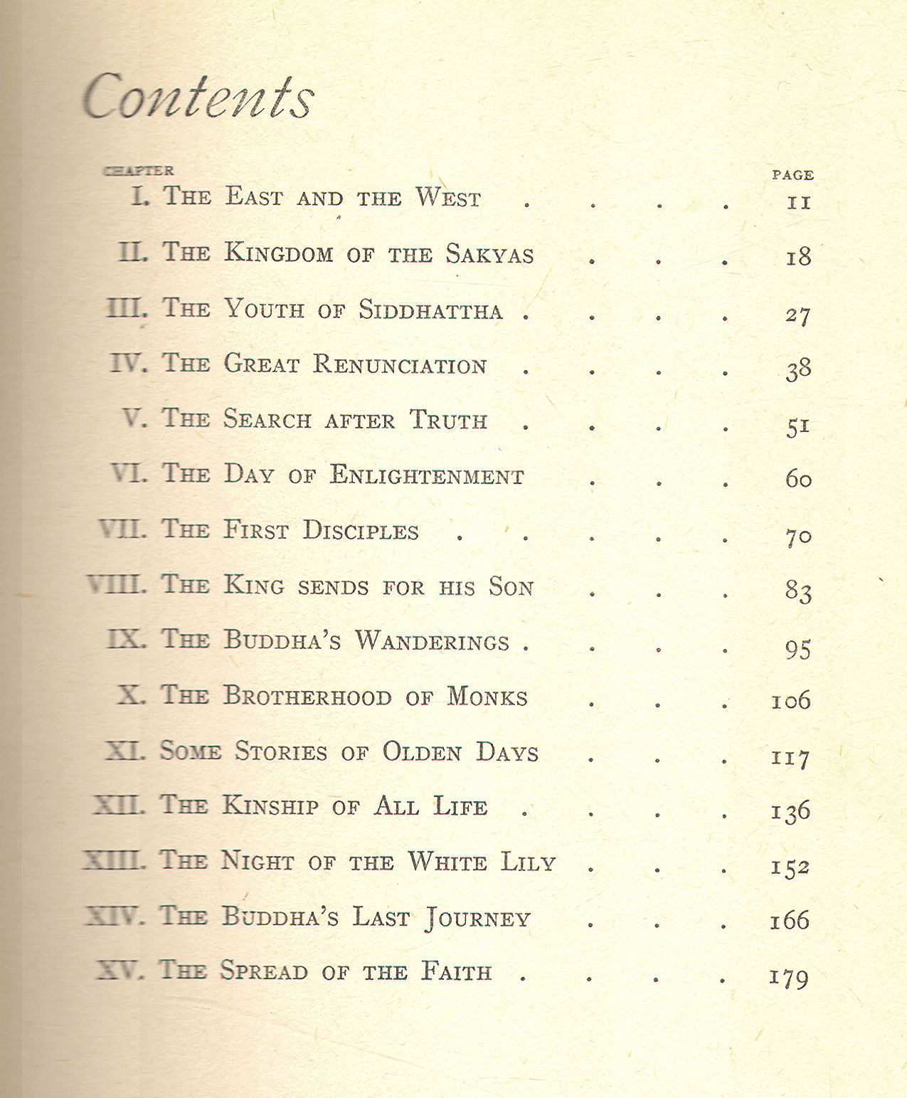 [Contents] from The Story of the Buddha by Edith Holland