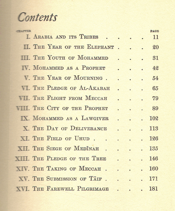 [Contents] from The Story of Mohammed by Edith Holland