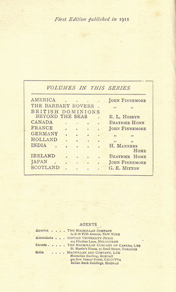 [Copyright Page] from Peeps at History - Canada by Beatrice Home