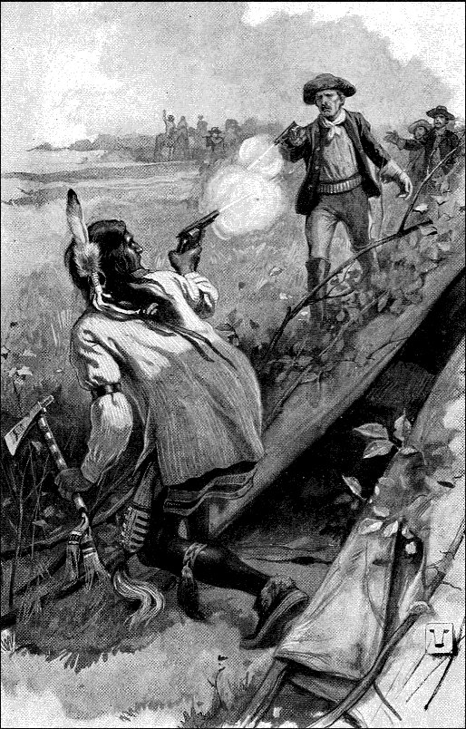 Indian and Soldier duel